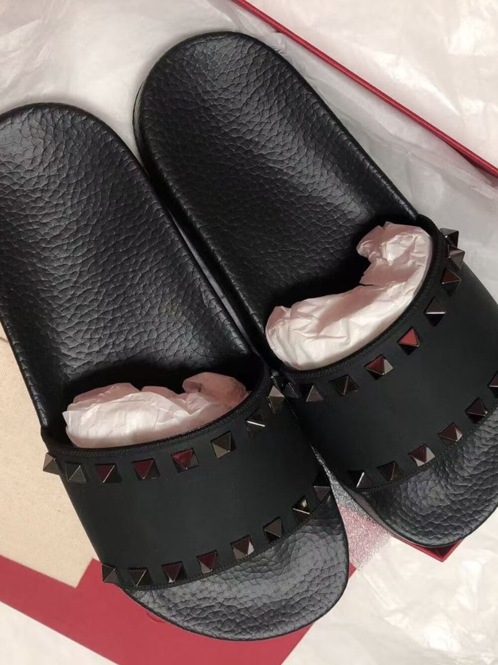 New valentino women pool slide sandal 35